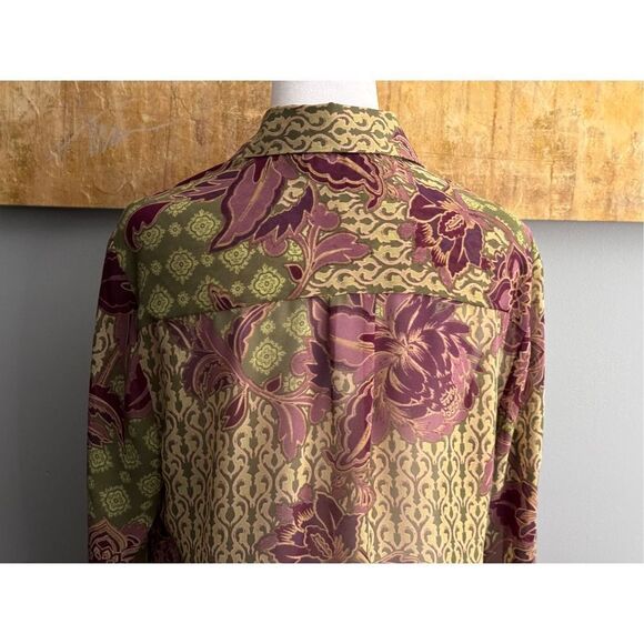 Evan Picone Womens Sheer Blouse, size M - Picture 8 of 11